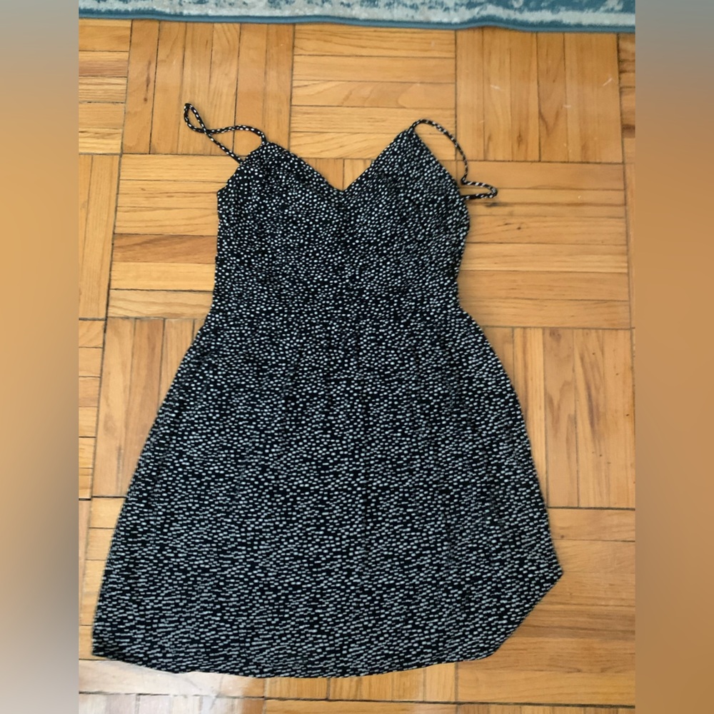 Black and white polka dot sundress